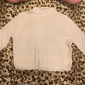 Cream shimmery top with fun sleeves